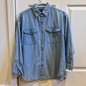 Vintage Weekend Edition Denim Button-up Shirt - Women's Small